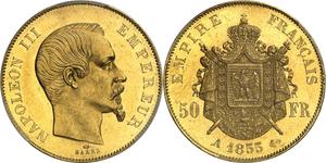 France 50 Francs 1855 A at auction MDC Monaco - June 5, 2025