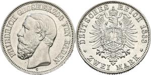 Deutschland 2 Mark 1888 G "Baden" auf der Auktion Busso Peus - 30. April 2025