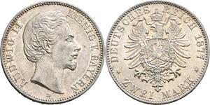Deutschland 2 Mark 1877 D "Bayern" auf der Auktion Busso Peus - 30. April 2025