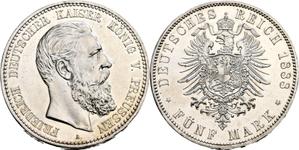 Deutschland 5 Mark 1888 A "Preussen" auf der Auktion Busso Peus - 30. April 2025