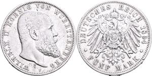 Deutschland 5 Mark 1894 F "Würtenberg" auf der Auktion Busso Peus - 30. April 2025