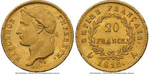 Francja 20 franków 1812 A na aukcji Heritage - 28 kwietnia 2025