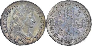 Großbritannien 1/2 Krone 1679 "Viertes Lorbeerbüste" auf der Auktion HIRSCH - 8. Mai 2025