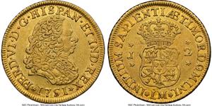 Peru 2 Escudos 1751 LM J at auction Heritage - May 14, 2025