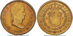 Перу 4 эскудо 1818 JP at auction Heritage - May 14, 2025