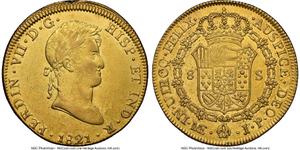 Peru 8 Escudos 1821 JP at auction Heritage - May 14, 2025