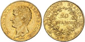 Франция 20 франков AN 12 (1803-1804) A "CONSUL" на аукционе Grün - 14 мая 2025