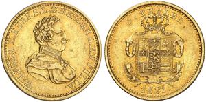 Hesse-Cassel 5 táleros 1821 en subasta Grün - 14 de mayo de 2025