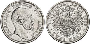 Deutschland 2 Mark 1896 A "Anhalt" auf der Auktion Grün - 14. Mai 2025