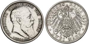 Deutschland 2 Mark 1907 "Baden" auf der Auktion Grün - 14. Mai 2025