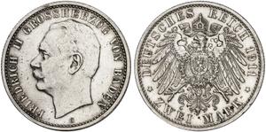 Deutschland 2 Mark 1911 G "Baden" auf der Auktion Grün - 14. Mai 2025