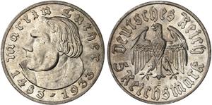 Deutschland 5 Reichsmark 1933 E "Martin Luther" auf der Auktion Grün - 14. Mai 2025