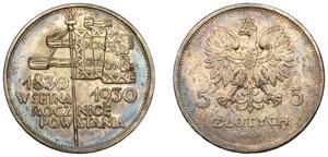 Польша 5 злотых 1930 WJ "Знамя" at auction NOONANS - April 30, 2025