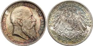 Deutschland 2 Mark 1907 "Baden" auf der Auktion Höhn - 22. Mai 2025