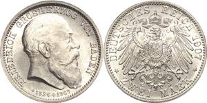 Deutschland 2 Mark 1907 "Baden" auf der Auktion Höhn - 22. Mai 2025