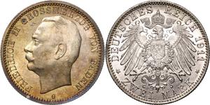 Deutschland 2 Mark 1911 G "Baden" auf der Auktion Höhn - 22. Mai 2025