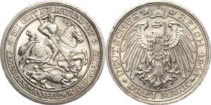 Deutschland 3 Mark 1915 A "Preussen" auf der Auktion Höhn - 22. Mai 2025
