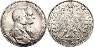 Германия 3 марки 1915 A "Саксен-Веймар-Эйзенах" на аукционе Höhn - 22 мая 2025
