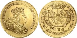 Polen 5 Taler (August d'or) 1756 EC "Kronen" auf der Auktion Höhn - 24. Mai 2025