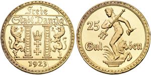 Poland 25 Gulden 1923 "Statue Of Neptune" at auction SINCONA - May 28, 2025