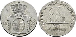 Württemberg 6 Kreuzer 1805 auf der Auktion Sonntag - 27. Mai 2025