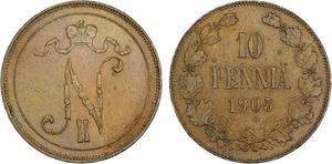 Finland 10 Pennia 1905 at auction Stephen Album - May 18, 2025