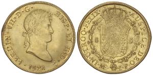 Peru 8 Escudos 1821 JP at auction Soler y Llach - May 16, 2025