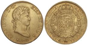 México 8 escudos 1820 Mo JJ en subasta Soler y Llach - 16 de mayo de 2025