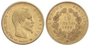 Francja 10 franków 1859 A na aukcji Soler y Llach - 16 maja 2025