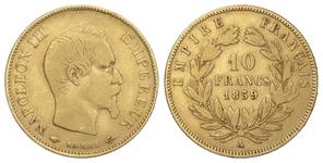 Francja 10 franków 1859 A na aukcji Soler y Llach - 16 maja 2025