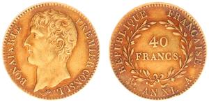Франция 40 франков AN XI (1802-1803) A на аукционе Heritage Eur - 23 мая 2025