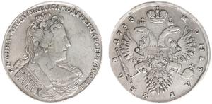 Rußland Rubel 1733 "Schärpe ist parallel zum Kreis" auf der Auktion Heritage Eur - 23. Mai 2025