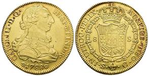 Spain 8 Escudos 1788 S C at auction Jesús Vico - May 6, 2025