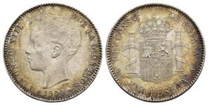 Spanien 1 Peseta 1900 SMV auf der Auktion Jesús Vico - 6. Mai 2025