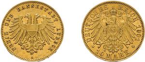 Deutschland 10 Mark 1901 A "Lübeck" auf der Auktion Rapp - 21. Mai 2025