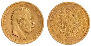 Germany 10 Mark 1872 A "Prussia" at auction Teutoburger - June 6, 2025