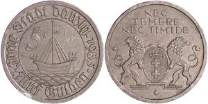 Польша 5 гульденов 1935 "Когг" на аукционе Teutoburger - 6 июня 2025