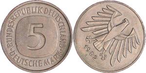 Alemania 5 marcos 1975-2001 en subasta Teutoburger - 6 de junio de 2025