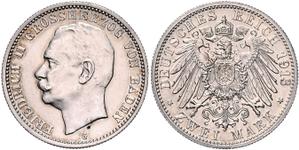 Deutschland 2 Mark 1913 G "Baden" auf der Auktion Möller - 28. Mai 2025