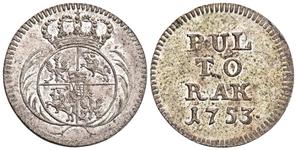 Polska Półtorak 1753 "Koronny" na aukcji Künker - 24 maja 2025