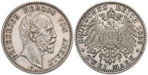Deutschland 2 Mark 1896 A "Anhalt" auf der Auktion Künker - 24. Mai 2025