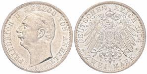 Alemania 2 marcos 1904 A "Anhalt" en subasta Künker - 24 de mayo de 2025