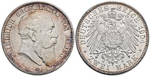 Deutschland 2 Mark 1904 G "Baden" auf der Auktion Künker - 24. Mai 2025