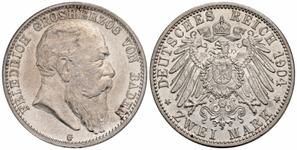 Deutschland 2 Mark 1904 G "Baden" auf der Auktion Künker - 24. Mai 2025