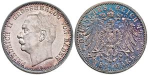 Deutschland 2 Mark 1913 G "Baden" auf der Auktion Künker - 24. Mai 2025