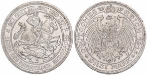 Deutschland 3 Mark 1915 A "Preussen" auf der Auktion Künker - 24. Mai 2025