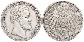 Германия 2 марки 1892 A "Рейсс-Грейц" на аукционе Künker - 24 мая 2025