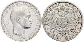 Alemania 2 marcos 1905 A "Sajonia-Coburgo y Gotha" en subasta Künker - 24 de mayo de 2025