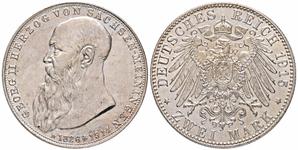 Germany 2 Mark 1915 D "Saxe-Meiningen" at auction Künker - May 24, 2025