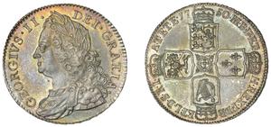 Großbritannien 1/2 Krone 1750 "Porträt im Alter" auf der Auktion NOONANS - 29. Mai 2025